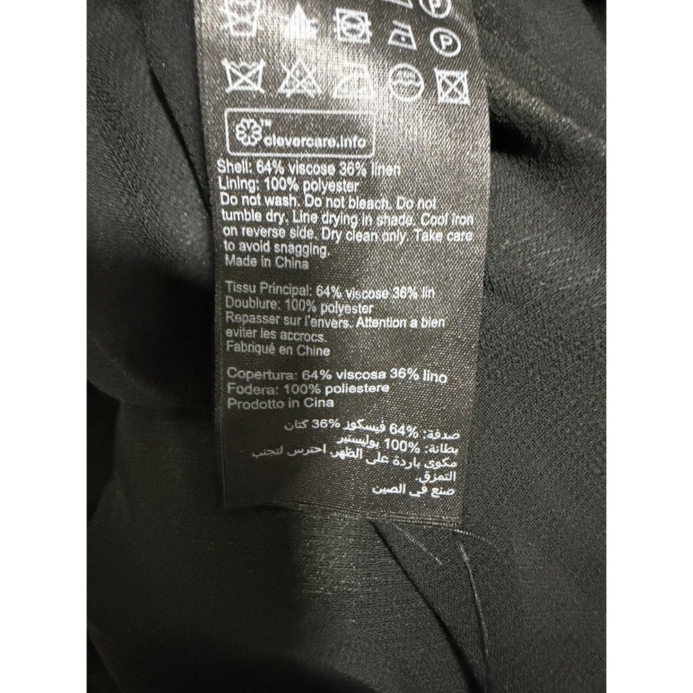 Allsaints Asta Ceres Linen Blend Midi Skirt & Top Sycamore Green Black Size 10‎ - Picture 15 of 16